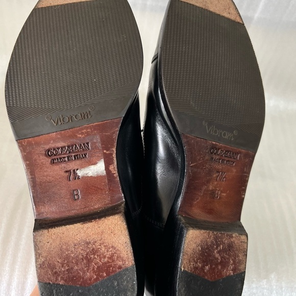 Cole Haan Mens Shoes Black Williams Cap Toe Oxford Leather Vibram Italy 7.5B - Picture 14 of 16